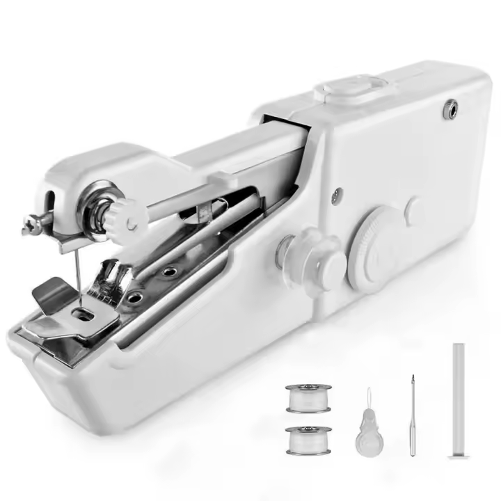 Mini máquina de coser a mano,minimáquina de coser para viaje en casa mas hilo.usas 4 AA PILAS（NO INCULIDO） - 1