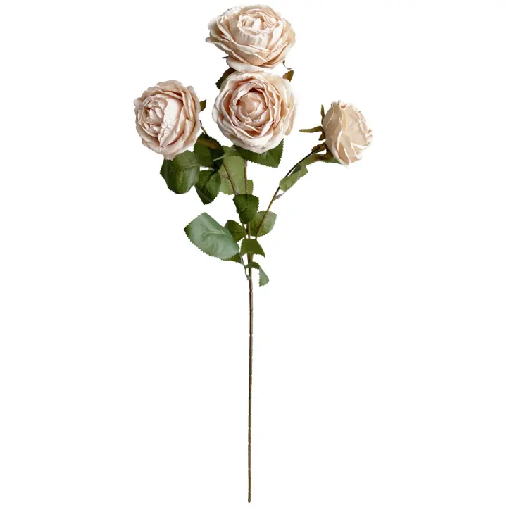 Poenia Arte Floral - Flores y Plantas Artificiales - Vara de Rosa Artificial 62cm - Pack 3 Piezas - 1