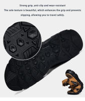 Sandalias De Cuero Genuino Para Hombre Verano Zapatillas De Playa Y Senderismo Antideslizantes Y Resistentes Al Desgaste Suaves De Goma Para Exterior - details 4