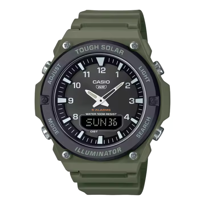 Reloj Solar Casio AQ-S820W-3BVEF Hombre Verde Sumergible (100m) - 1
