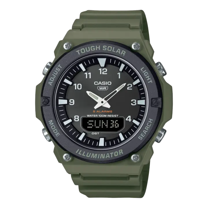 Reloj Solar Casio AQ-S820W-3BVEF Hombre Verde Sumergible (100m) - 1