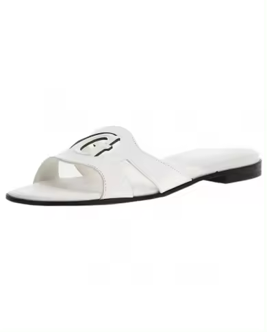 Zapatilla de mujer Guess Ciella Sandal G Logo Cuero Blanco - 1