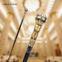 Bastón De Moda Dorado Y Negro Con Manija Redonda Elegante Para Fiesta Y Decoración Cruzado De 93cm Con Punta De Goma - details 0