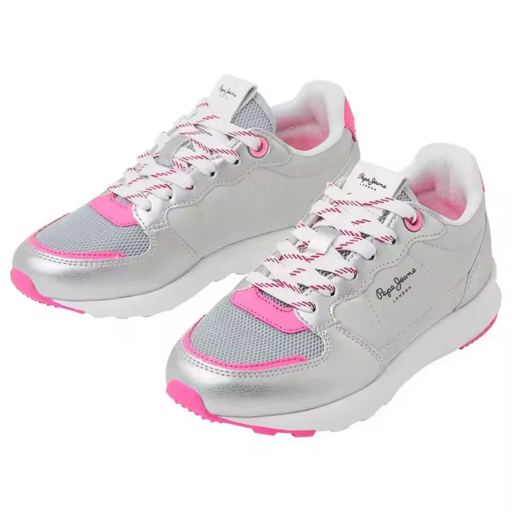 Zapatillas Pepe Jeans London para niñas en color plateado - 1