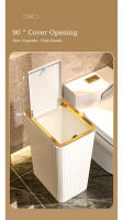 Bandeja De Basura De Lujo Nórdica Dorada 12/15L Con Tapa Para Cocina Y Baño Estilo Press Tipo Material ABS Rectangular - details 4