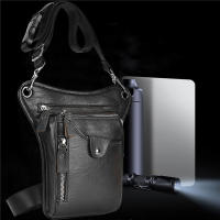 Bolsa De Pierna Impermeable PU Para Hombres Bolsa De Cintura Para Viaje Y Motocicleta Estilo Casual Monedero Transversal Hombro - details 3