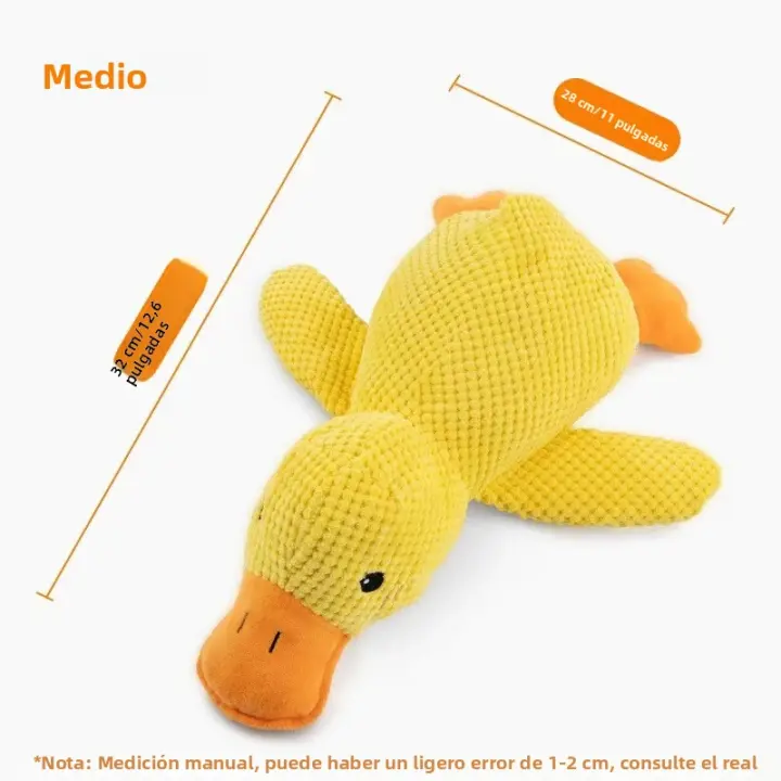 Juguete De Perro Booteely Peluche Compañero Pato Duradero Antirrápido Alivio De Mordedura Y Masticar Sonido De Pato Para Divertirse - 1