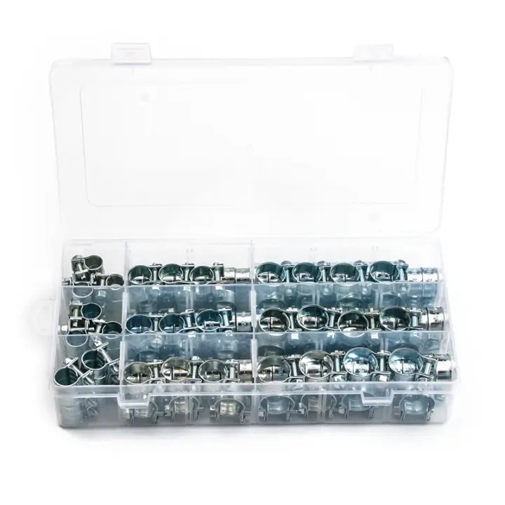Kit De Tornillos De Tubo Doble Oreja 8-18mm Para Combustible Y Agua Herramienta De Jardín Y Plomería Material Acero Galvanizado - 1