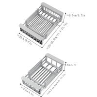 Engranajes Ajustables De Acero Inoxidable Para Cocina Organizador De Platos Y Verduras Rack De Secado Para Lavabo Extensible - details 0
