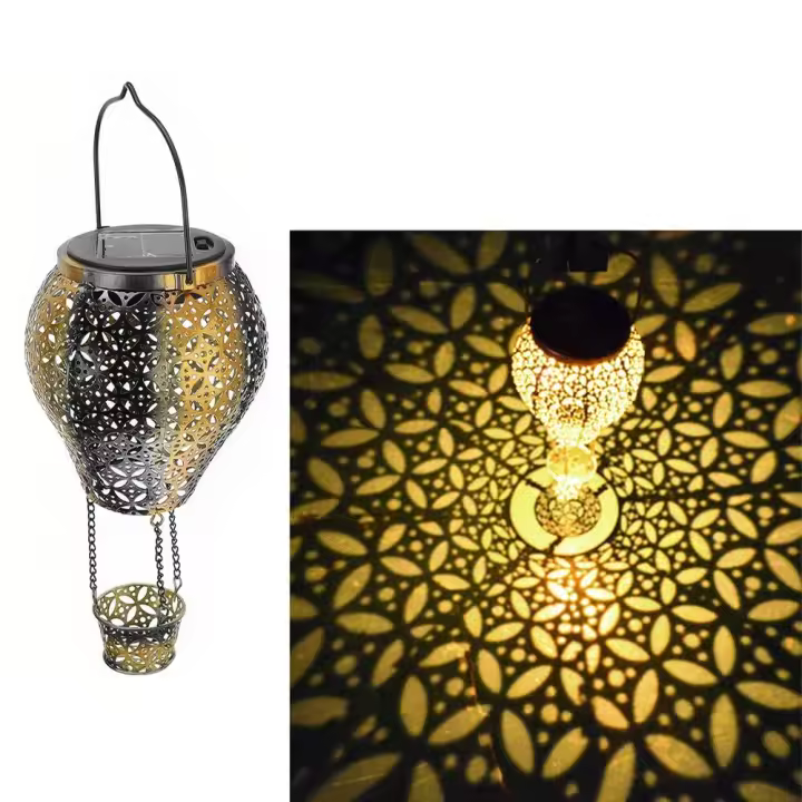 Lámpara Solar Led De Globo Caliente Para Jardín Exterior Luz De Camino Estilo Artesanal Metal IP55 Fuente De Energía Solar - 1