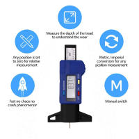 Medidor De Profundidad De Rueda Digital Para Coche Herramienta De Deteción De Desgaste De Neumáticos Calibrador De Espesor Sistema De Monitoreo - details 3