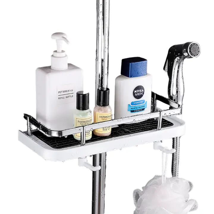 Marctani Estanteria Ducha,2 Piezas Sin Taladro,Organizador Autoadhesivo,Montaje de Pared en lo Estantes para Cocina o Baño - 1
