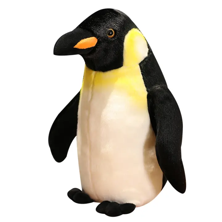 Peluche De Pingüino Real De 17-45cm Juguete Suave Para Niños Decoración De Hogar Regalo De Cumpleaños Para Niños - 1