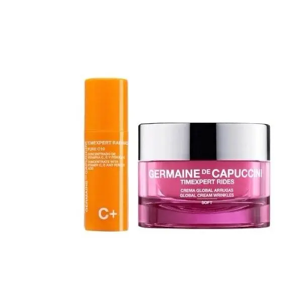 Germaine de capuccini Pure C10 Timexpert Radiance C+15ml + timexpert rides soft global arrugas crema 50 ml - 1