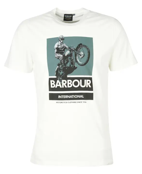 Barbour International Archie Graphic-Print T-Shirt Whisper White - 1
