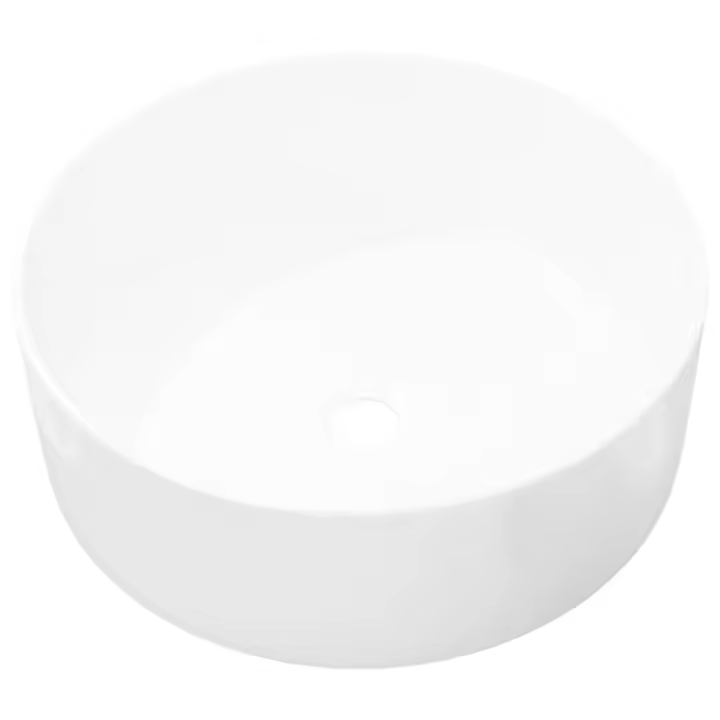 Lavabo Redondo de Cerámica Blanco 40x15 cm - 1