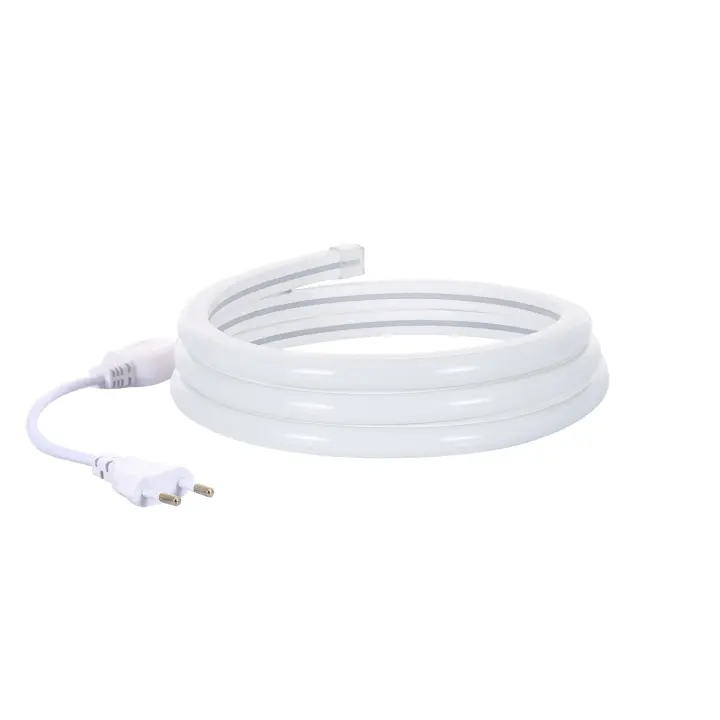 Ledkia Tira Neón LED 7.5 W/m Regulable 220V AC 120 LED/m Semicircular 180º Azul IP67 a Medida Corte cada 100 cm - 1