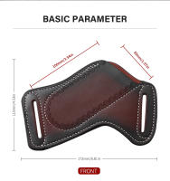 Cubierta De Cinturón De Cuero Vintage Para Herramientas Al Aire Libre Bolsa De Almacenamiento EDC Porta Knives Mini Plegables Soporte De Cuero Vaca Para Cuchillos - details 5