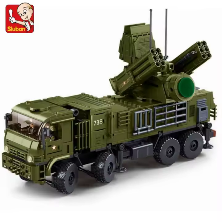 Nuevos Bloques De Construcción Sluban 659PCS Sistemas De Defensa Automotriz Pantsyr-S1S Juguetes Educativos Para Niños - 1