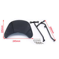 Parabrisas De Motocicleta Para Benelli Leoncino 500 Con Soportes Accesorios De Frontera De Alta Calidad En ABS Plástico Negro Clear Smoke - details 1