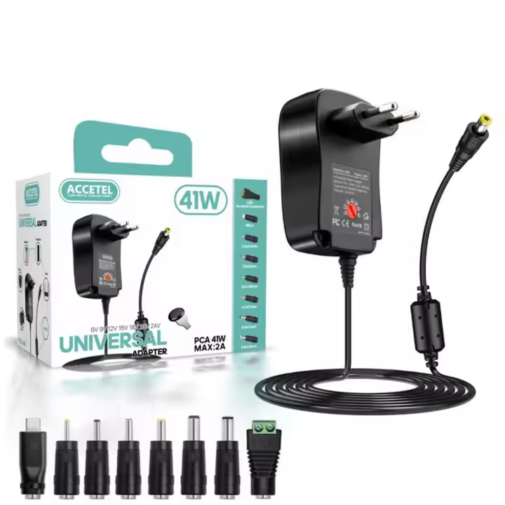 Accetel PCA41W Cargador 41W Universal De 6V-24V Max. 2A - 1