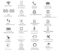 Sistema De Alarma De Seguridad Wifi Tuya YAOSHENG Con Alexa Detector De Movimiento Y Fumador Sensor De Puerta Y Ventana IP Cámara Compatible Con Alexa Y Tuya - details 1