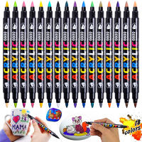 Marcador Acrílico de Doble Punta en 84 Colores Set para Estudiantes Pintura Graffiti Pincel Impermeable para Madera Cartón Vidrio - details 2