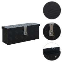 vidaXL Caja de aluminio 485x140x200 mm negra - details 0