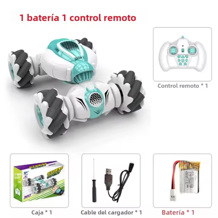 Mini Coche RC De 4WD 2.4GHz Con Control Remoto En Reloj Y Sensor De Gestos Regalo Para Niños Juguetes Eléctricos Coche De Rotación - 1
