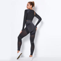 SSIT
Conjunto de Yoga sin costura Para Mujer, ropa Deportiva de 2 piezas, Short Top, sujetador, Leggings, traje de entrenamiento Para Gimnasio - details 38