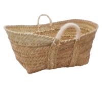 Leñero Grande Esparto Natural Doble Asa  60 cm de Largo x 46 de Ancho x 37 cm de Alto, Cesto para Picnic , Elemento Decorativo - details 4