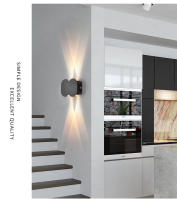 Luz De Pared LED De Aluminio Para Exterior E Interior 4W 6W 8W 10W AC85-265V Blanca Negra Moderna Para Jardín Dormitorio Pasillo - details 8