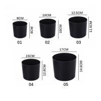 Maceta Negra Para Suculentas De Plástico Juego De Plantas Decoración Para El Hogar Y La Oficina Contenedor De Plantas - details 0