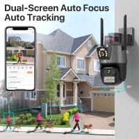 Cámara PTZ Wifi Exterior 4K 8MP HD Con Doble Pantalla Y Lente AI Seguimiento Automático Alarma De Luz Policial iCSee Para Seguridad Doméstica Y Vigilancia De Video 4MP - details 6