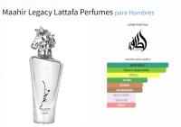 Lattafa Maahir Legacy 100ml  EDP  para hombres Perfume arabe - details 0