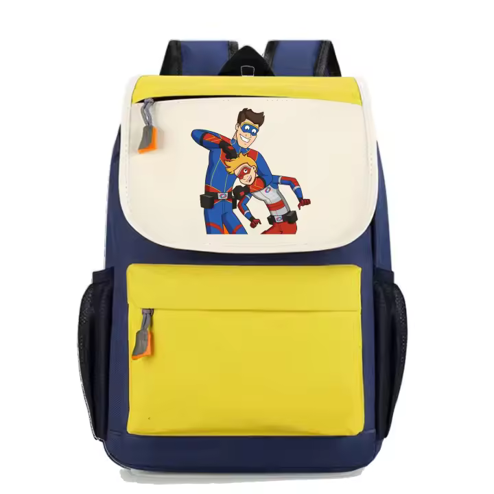 Mochila Capitan Man. Henry Danger. Varios colores. Ideal para la escuela. Colegio. Senderismo. Excursiones. Multiples bolsillos - 1