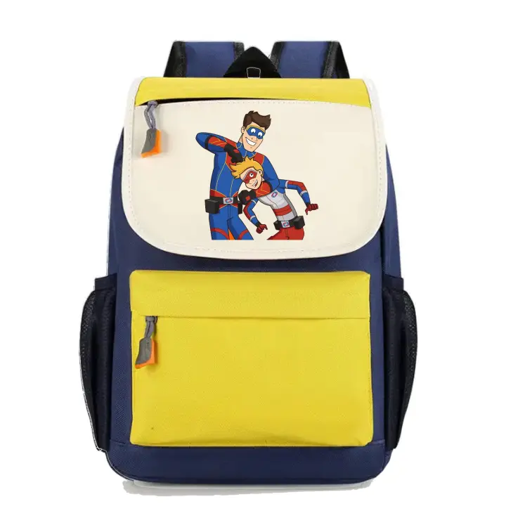 Mochila Capitan Man. Henry Danger. Varios colores. Ideal para la escuela. Colegio. Senderismo. Excursiones. Multiples bolsillos - 1