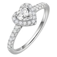 Anillos Mujer Plata de Ley 925 Anillo Corazon Zirconia Cúbica Ajustables Mujer Anillos de Compromiso - details 0