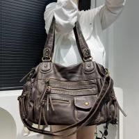 Bolso Bandolera De Cuero Vintage Para Mujer Estilo Y2K Con Múltiples Bolsillos Y Gran Capacidad Bolso De Motociclista - details 5