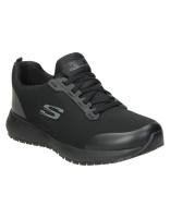 SKECHERS | Zapatilla de Trabajo Skechers Squad SR para Mujer – Zapato de Trabajo Cómodo en Color Negro – Sneaker de Trabajo con Cierre de Gomas – Cómodo – Fácil de Poner y Quitar – Alta Calidad – Perfecto para estar de Pie - Modelo 77222EC-BLK - details 1