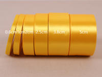 Cinta De Satén Dorado Amarillo Para Regalos Cinta Adhesiva Para Decoración De Fiestas Navidad Halloween Cumpleaños Tamaños 6-10-15-20-25-40-50mm - details 1