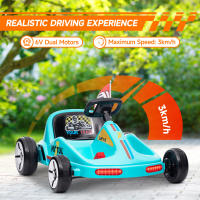 AIYAPLAY Kart Eléctrico para Niños de +3 Años Kart Eléctrico 6 V con Música Luz Bocina Cinturón de Seguridad Go Kart Carga 50 kg - details 3