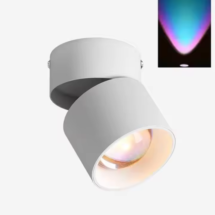 Lámpara De Proyección LED Arcoíris Mini Puesta De Sol Iluminación Ambiental Para Habitaciones Bares Discotecas Eventos Con Ángulo De Rotación Máximo De 60° Material De Aluminio - 1
