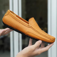 Zapatos De Cuero Para Hombre Moda Lujo 2024 Casuales Slip on Formal Mocasines Italianos Negros Zapatos Para Conducir Y Zapatillas - details 10