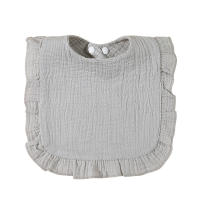 Babero para bebé de crepe de algodón puro INS con encaje - details 9