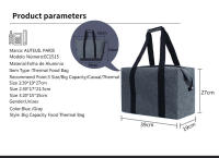 Nueva bolsa aislante plegable de gran capacidad, bolsa de hielo para exteriores, portátil, de aluminio, para mantener la frescura en el picnic. - details 8