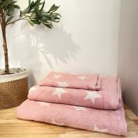 Baños Boutique Toalla de Baño Premium, Algodón - Calidad del Hotel, Súper Suave y Altamente Absorbente, Color Rosa con Dibujo STAR - details 0