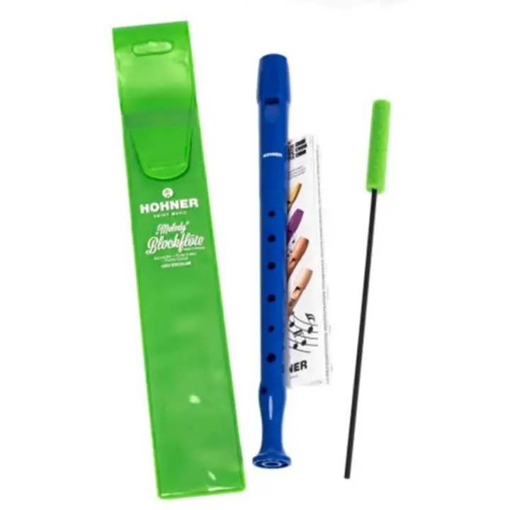 Flauta Escolar Hohner Azul Oscuro Con Funda Y Limpiador - Flauta Dulce - 1