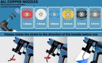 1000ML PISTOLA DE PULVERIZACIÓN eléctrica inalámbrica, pulverizador de pintura HVLP de alta potencia, aerógrafo de revestimiento de acero para muebles de coche, batería Makita de 18V - details 2