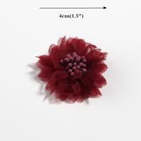 10PCS Flores Artificiales De Tela 4CM 1.5" Para Vestido Boda Bouquet Joyería Accesorios Broche Producción Ropa Hecho En China Zhejiang - details 1
